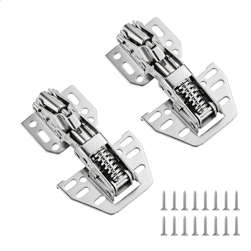 Charniere Porte Placard, Charniere Invisible avec Amortissement Hydraulique, Charniere Porte Cuisine pour Armoires de Cuisine, Penderies et Camping-Cars,...