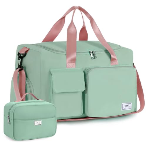 Image of FIORETTO Women's Gym Duffle Bag with Shoes Compartment, 30L Capacity, Ideal for Travel, Gym, Sports, Duffel, Weekender
