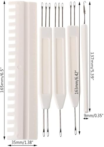 Miniatura 7 de Mollytek Herramientas de transferencia de máquina de tejer para máquina de tejer 5.6G 0.177 in 1X21X32X3 máquina de tejer peine de transferencia