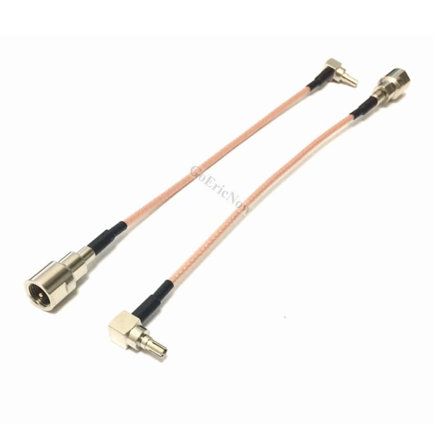 5 pcs RF Coaxial 50ohm FME Male Switch Right Angle CRC9/TS9 Jumper RG316 Cable Connector(10cm-5m) - (Color: TS9, Pins: 3m)