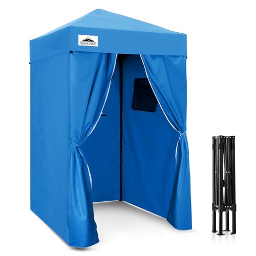 Eagle Peak Flex Ultra Compact 4 x 4 Tienda de toldo de despliegue rápido, Refugio Solar, Cabina privada para cambiarse de Ropa, Piscina portátil y Camping, sesión de Fotos, Azul Claro