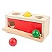 jojofuny Caja de Permanencia de Objeto Montessori Bebé Objeto de Permanencia Bola de Empuje Juguete de Madera de Juguete para El Juego Educativo Y El Desarrollo de Habilidades