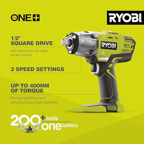 RYOBI R18IW3-0 18V ONE+ 3 Speed Cordless Impact Wrench - Image 3