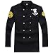 Produktbild Bycloth Küche Kochjacke, Lange Ärmel Koch Arbeit Uniform Chef Mantel Zweireihige Kochjacke,Schwarz,M