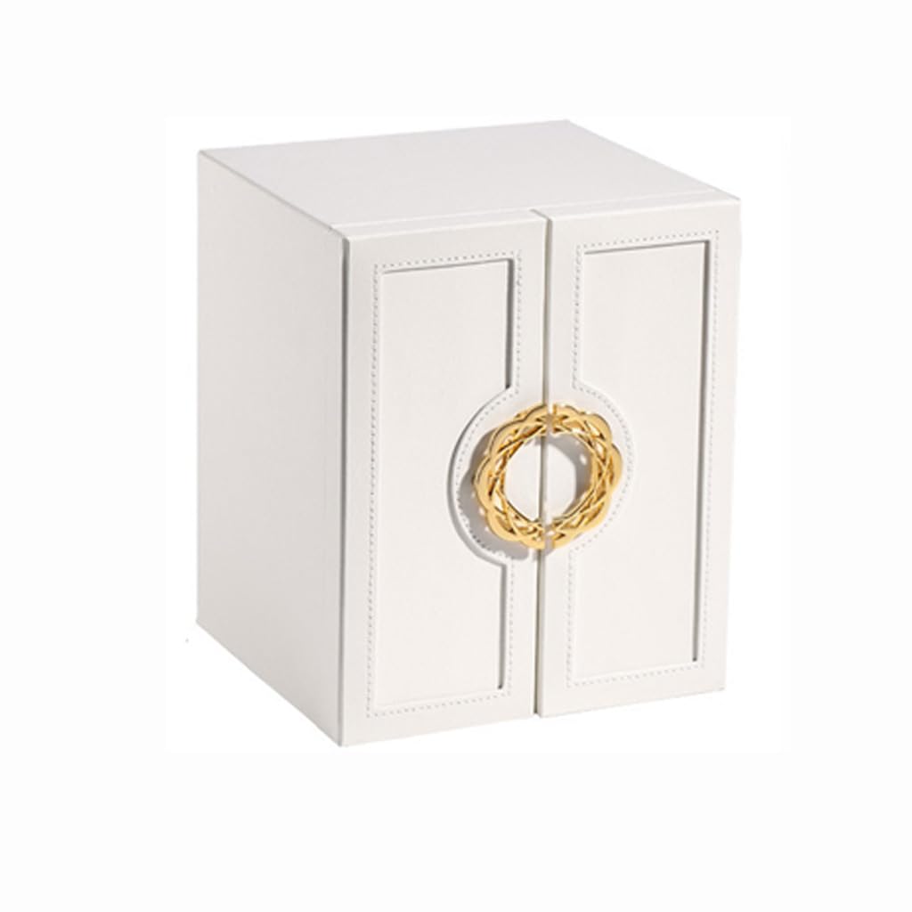CVHfhjTG jewellery box, Jewelry Box European High-End Case, Organizer with Removable Partition, Storage for Earring Bangle Necklace Rings Women Girls(B)