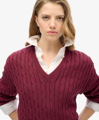 Pull oversize torsadé à col V femme Superdry - vue 4