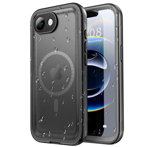 SPORTLINK for iPhone 16e/17e Case IP68 Waterproof Military Protective Full Body Heavy Duty Shockproof 360 Sealed Dustproof with Camera Screen Protector Cover for i Phone 16 e 6.1 Mag/Black