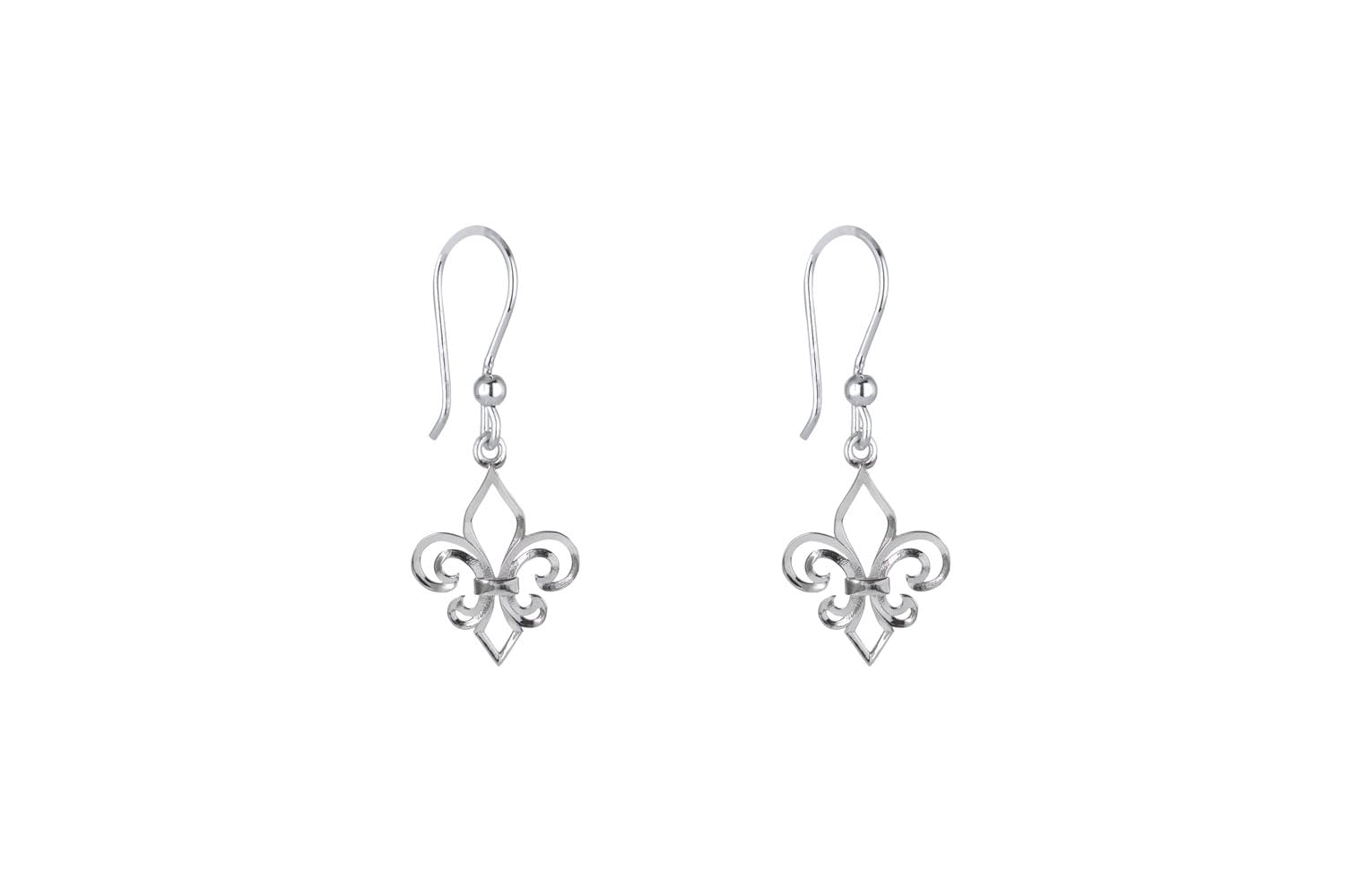 Boucles d'oreilles Fleur de Lys en argent 925, bijoux d'exception