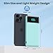 Portable Charger for iPhone,13800mAh Slim Power Bank with Built-in Cables & AC Wall Plug,All in One 4 Outputs USB C Fast Charging Battery Pack Travel Essential for iPhone 17/16/15/14,Android (Green)