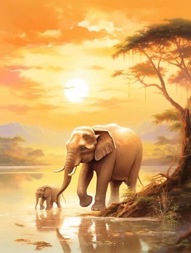 Broderie de perles animaux éléphant pour illuminer votre salon cet hiver