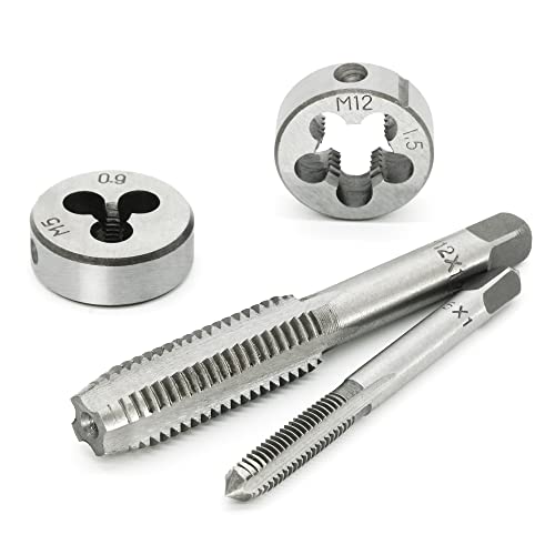 60PCS Tap and Die Set, Metric Standard Size M3 to M12, Threading Tool Set with Complete Accessories and Storage Case, Tap Die Kit for Threading and Rethreading Internal and External Threads