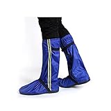 SwissWell Unisex Regenüberschuhe Outdoor wasserdichte und Mehrweg rutschfeste Schuhüberzieher Regenstiefel mit Reflektoren für trockene, saubere Schuhe auch bei Regen Schnee oder Staub, Blau 2XL