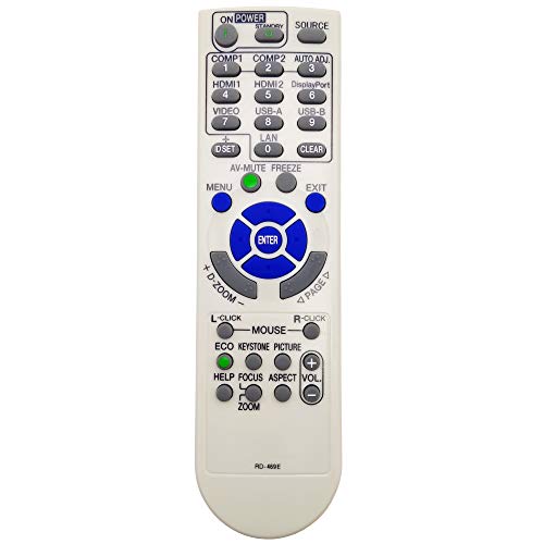 Image of INTECHING RD-469E Projector Remote Control for NEC NP-M282X M283X M302 M303WS M322 M323 M332XS M333XS M352WS M353WS M362 M363 M402 M403 ME301 ME331 ME361 ME401 U321 UM301 UM351 UM352 UM361 V302 V332