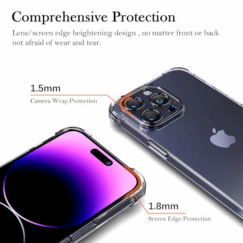IAIYOXI Clear Case for iPhone 15 Pro Max - Crystal Clear Military Grade Drop Protection, Non-Yellowing Armor, Shockproof Protective Cover, Compatible with iPhone 15 Pro Max (iPhone 15 Pro Max) by IAIYOXI - Used condition - Image 3