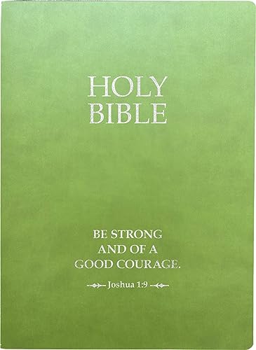 KJVER Holy Bible, Be Strong And Courageous Life Verse Edition, Large Print, Olive Ultrasoft: (King James Version Easy Read, Red Letter, Green, Joshua 1:9) - image 1