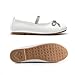 DREAM PAIRS Girls Dress Shoes Slip-on Flower Girl Ballet Flats for Party, Wedding, Performance, Prom, Graduation,Size 4 Big Kid,White,SDFL2409K