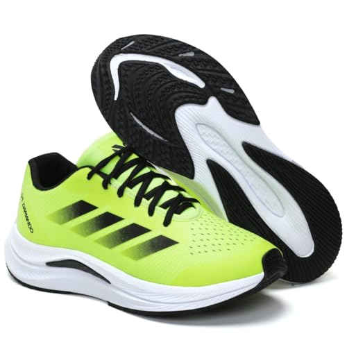 Tênis Masculino para Corrida Academia e Caminhada Leve Macio e Esportivo + Relogio Digital (Verde Li