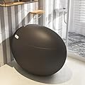 Weibath One-Piece Toilet Black Egg-Shaped Smart Toilet with High Version Tankless Toilet with Auto Flushing (Black, 1-Piece)