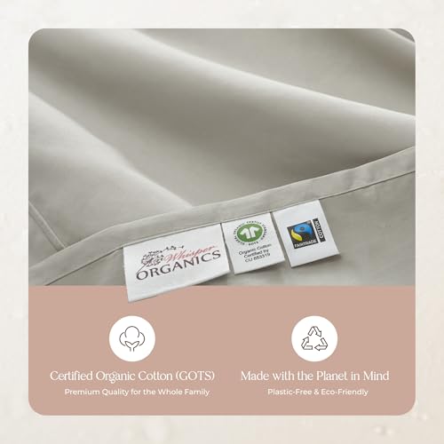 Image of Whisper Organics 100% Organic Cotton Bed Sheets with Deep Pocket 4 Pc. Set