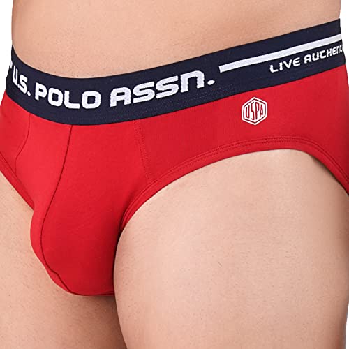 Image of U.S. Polo Assn. Men Logo Waistband Cotton Stretch IYAH Briefs - Pack of 2