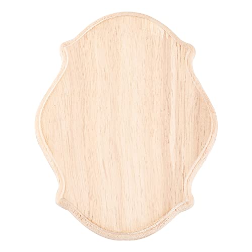 FINGERINSPIRE Unfinished Wood Plaque 15.1x12.2x1.8cm Oval Wooden Blank Signboards Natural Wood Crafts for Painting Carving Burning Wood Boards for DIY Craft Projects Home Decoration