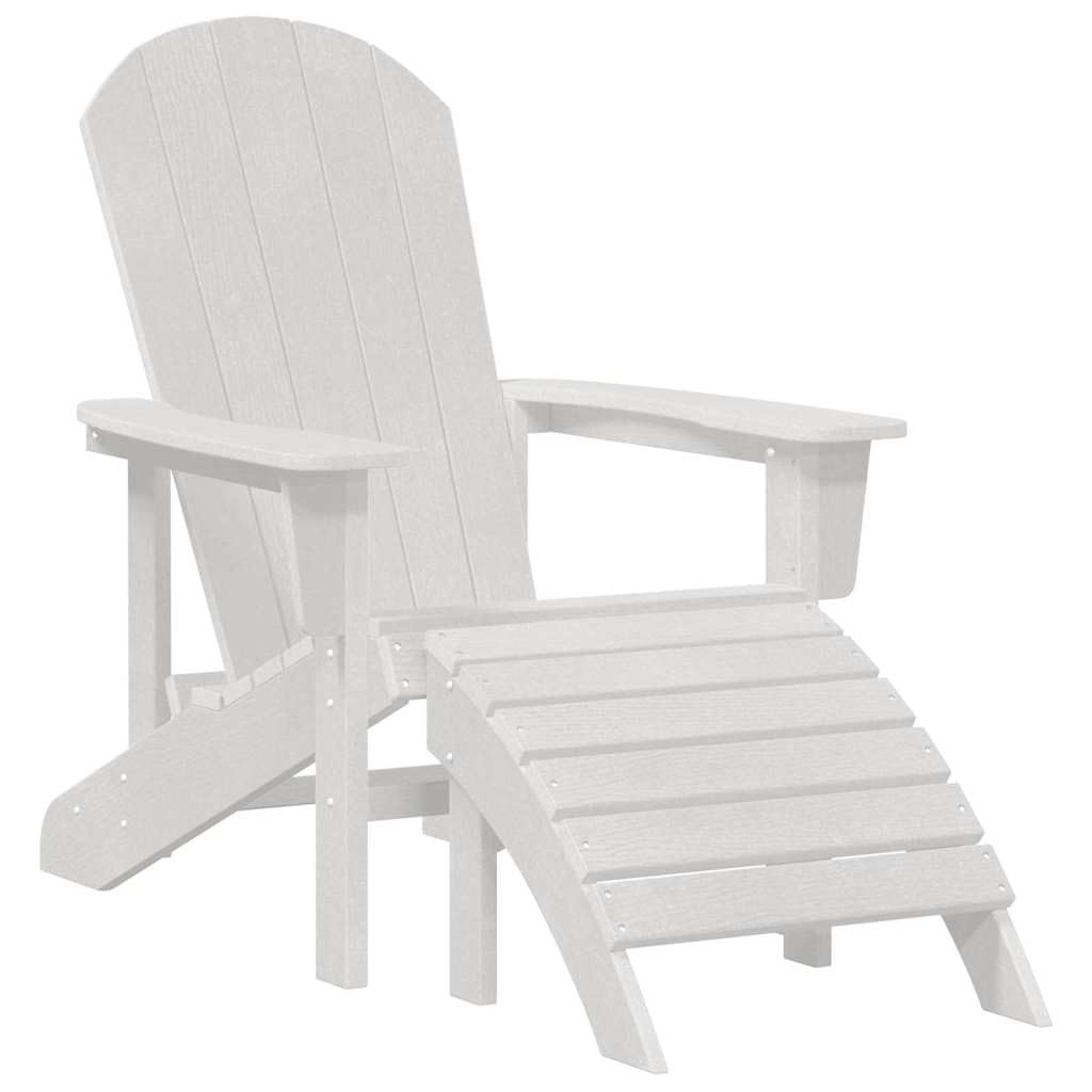 vidaXL Chaise Adirondack Blanc 82 x 74 x 92 cm HDPE, Chaise Adirondack, mobilier de Jardin Moderne, Salon extérieur stylé, Fauteuil détente, relaxez-Vous à l'extérieur