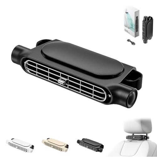 Ventilador Asiento Trasero Coche,ventilador De Asiento Para Coche,aire Acondicionado Portatil Coche,circulador De Aire De Refrigeración Con 3 Velocidades Para Sedán RV Asiento Trasero-B