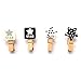 LWR CRAFTS Wooden Mini Clothespins Stars 24 Pieces and Jute Cord 8 Ft