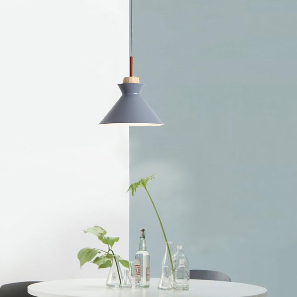 Minimalistyczne żyrandole do jadalni i baru nowoczesne żyrandole Nordic szary E27 żyrandol do nauki sypialnia lampy wiszące w strefie uśpionej firmy