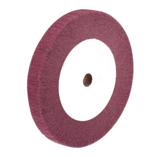 Uxcell 200mm X 25mm 320グリット 不織布研磨バニシングホイール ナイロンワイヤードローイング研磨フラップホイールに対応