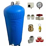 Réservoir sous pression de puits d'eau domestique : ce réservoir de stockage d'eau est fabriqué à partir de matériau PE de qualité alimentaire, assurant qu'il est respectueux de l'environnement, imperméable et résistant à l'usure. Résiste aux pressions et aux températures extrêmes (-60 °C), il reste inodore et durable. Conçu pour un contact direct avec l'eau, il est conforme aux normes d'eau potable et dispose d'une durée de vie allant jusqu'à 50 ans.