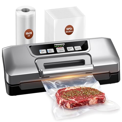 GAVASTO Machine Sous Vide Alimentaire 90kPa,20L/min Machine Sous Vide Professionnel, Soude-sac Puissant Avec Double Pompe et LED Intelligente, Modes Aliment Sec &...