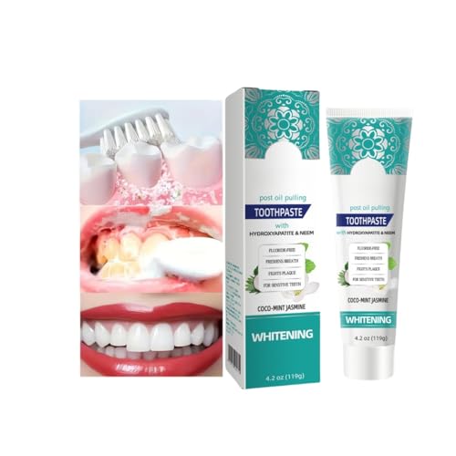 Hydroxylapatit-Zahnpasta, fluoridfrei, aufhellend, erfrischt den Atem, reinigt gründlich, beugt Karies vor, stärkt die Zähne und reduziert Zahnverfärbungen bei empfindlichen Zähnen. – Bild 7