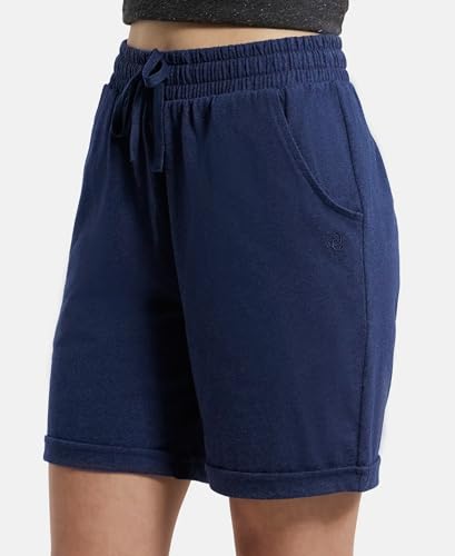 Image of Jockey AW23 Women's Super Combed Cotton Rich Regular Fit Shorts with Side Pockets