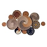 12 Baskets For Wall Decor, Boho Wall Baskets Decor Set, Seagrass Wall Decor, Wall Hanging Decor, Han