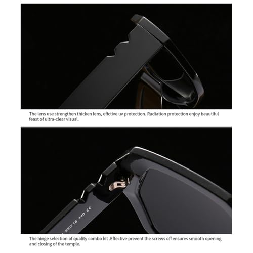 Lunettes de soleil polygonales à rivets rétro design géométrique et verres dégradés UV400