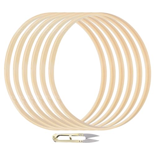 Aro de macramé de bambú PATIKIL de 10 pulgadas con tijeras para atrapasueños