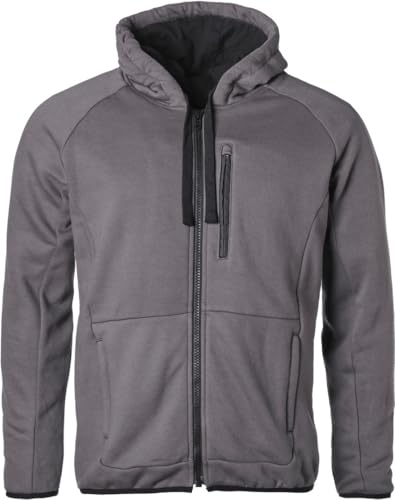 Sweat à capuche zippé moto GMS Aras gris L veste motard urbain