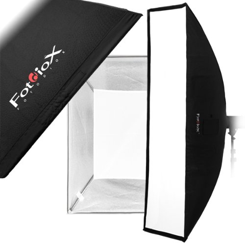 Fotodiox Pro 24"x80" Softbox Plus Grid/Eggcrate for Studio Strobe/Flash with Soft Diffuser and Dedicated Speedring, for Balcar, White Lightning, Lighting, X800, X1600, X3200 Strobe Flash Light