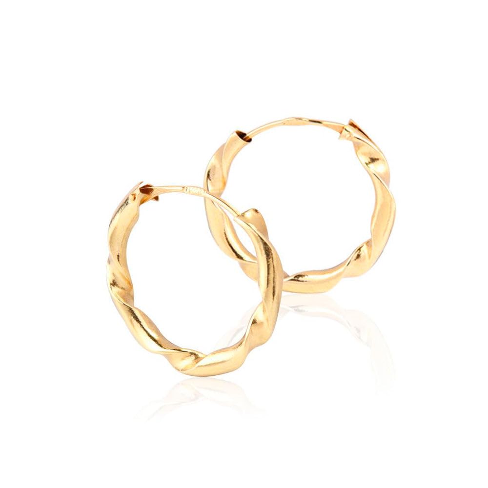Boucles d'Oreilles Enfant créoles Or Jaune 18 Carats