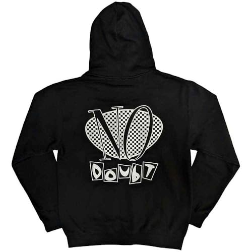 Sweat-shirt à capuche zippé No Doubt Checker Logo veste streetwear confortable avec poches