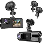 1080P Dual Dash Camera for Car Front and Inside Dashcam Car Security Video Recorder,170°Wide Angle Vehicle Cam,WDR,G-Sensor,2’’ IPS Screen,Loop Recording,Night Vision (Dual Dash Cam Without Card)