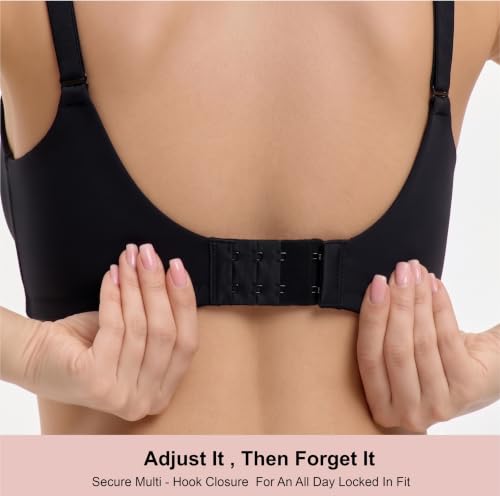 Image of Women's Pure Cotton Blend Lightly Padded Bra (Pack of 3) | Full Coverage Wirefree T-Shirt Bra | Soft Breathable Everyday Bra | Adjustable Straps | Comfortable Multicolor Bra
