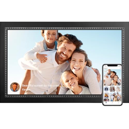 Digital Picture Frame 15.6 Inch Large Digital Photo Frame with 1920 * 1080 IPS Full HD Touchscreen, Humblestead 32GB WiFi Smart Frame Share Photos and Videos...