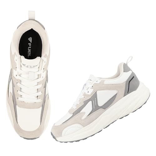 Image of FUEL Nava-06 Men's Lightweight & Durable Trendy Sports Shoes with Anti-Skid Sole for Everyday Comfort (White)