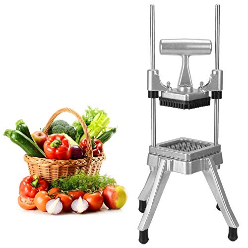 Wichemi Commercial Chopper Dicer Vegetable Chopper Dicer Cutter Heavy Duty Stainless Steel Vegetable Fruit Chopper For Onion Peppers Potatoes Mushrooms French Fry (3/8" Blade) #TOP9