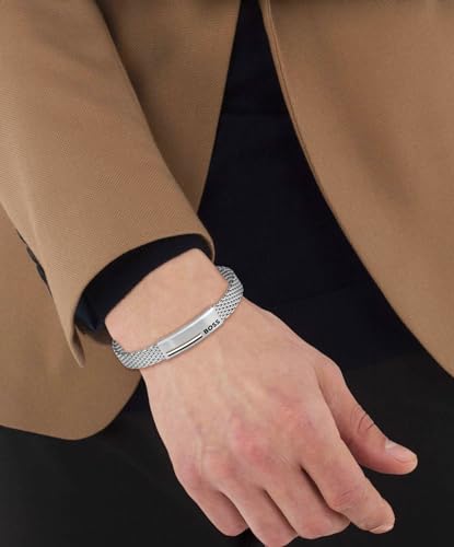 BOSS Jewelry Gliederarmband für Herren Kollektion ALEN aus Edelstahl mit einer Gravierten Plakette - 1580611 – Ansicht 3