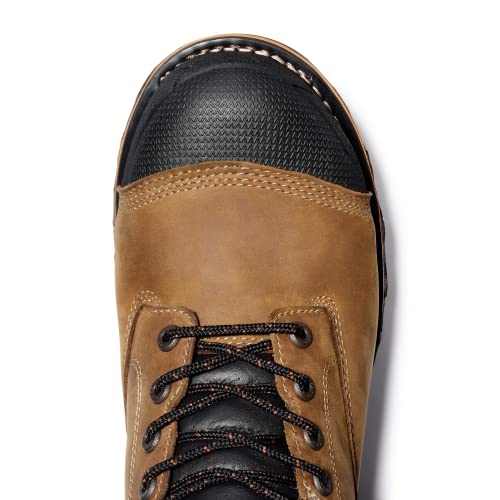 Timberland PRO Timberland PRO Men's Boondock 8 Inch Composite Safety Toe Waterproof Industrial Work Boot, Brown Oiled Distressed Leather, 9 M US