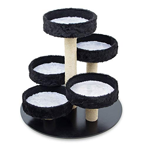 Carlu Pet House - Arranhador Round Preto/Branco