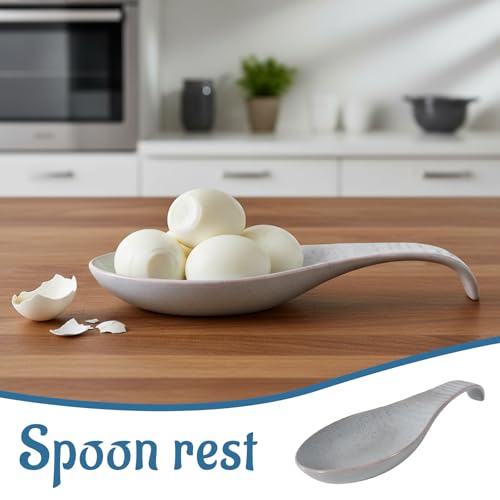 CER Kitchen, Utensil Rest for Cooking, European Style Spoon Rest for Countertop, Teaspoon Rest for Kitchen, Compact Size 2.4 X 22.2 X 9.2 Cmeramic Spoon Rest, Spoon Hold - Image 6